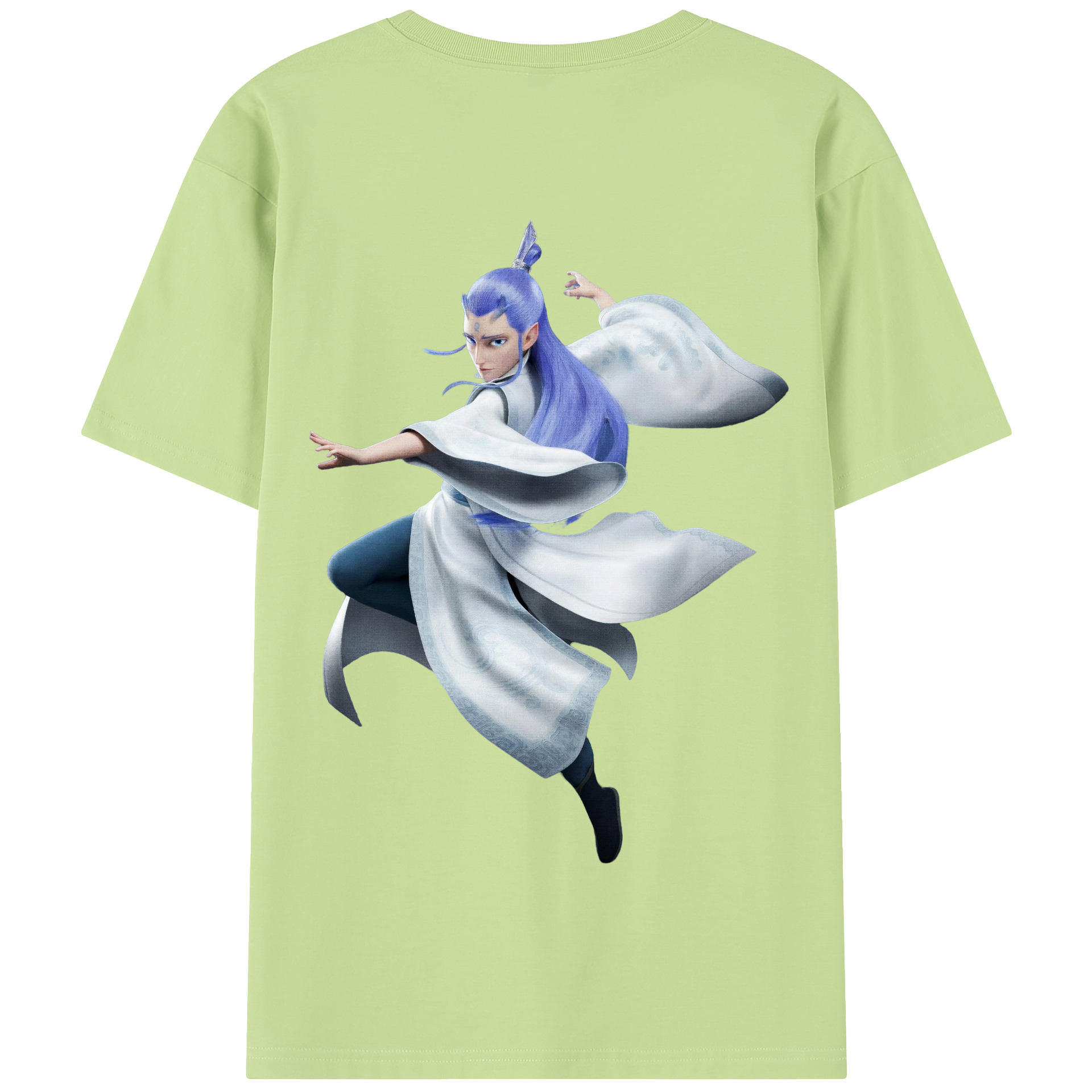 （画像用） Ne Zha 2 ナタ 魔童の大暴れ 綿100％半袖Tシャツ（背面プリント）